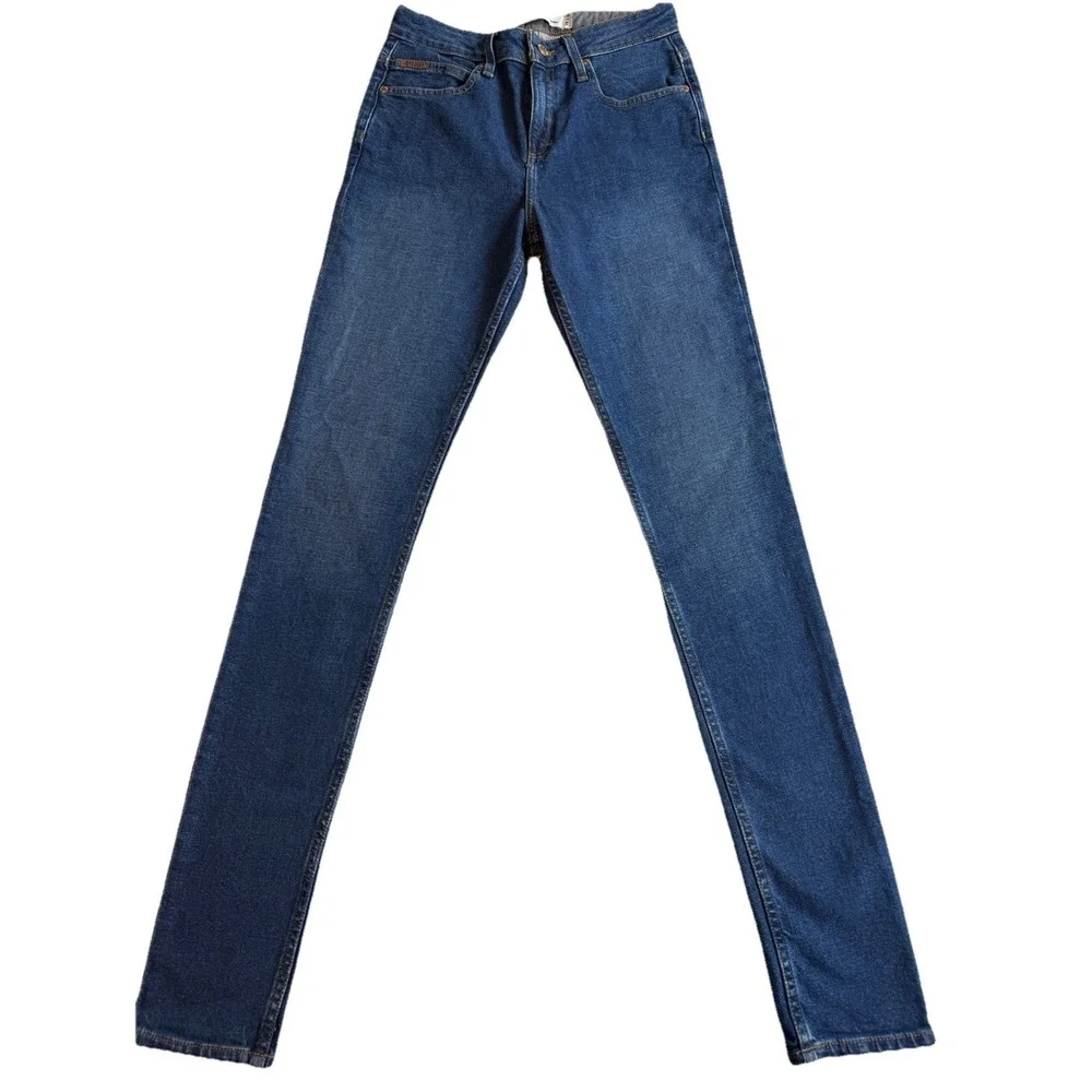 Smith & Rouge No 75 High Rise Skinny Dark Wash Long Length Womens Jeans Sz 28x34